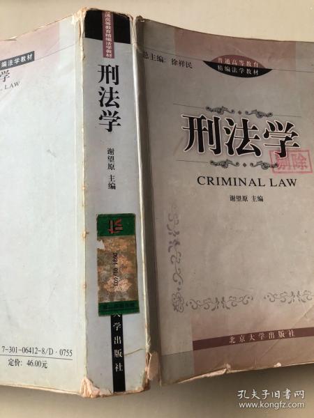 普通高等教育精编法学教材：刑法学