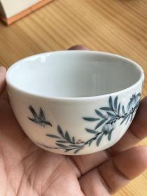 手绘陶瓷茶碗茶杯瓷器摆件老物件2