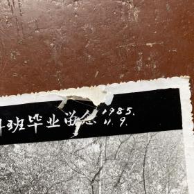 1985年西安地质学院83级化学分析专科班毕业纪念83届老照片1张(尺寸约14.5*19.5厘米）