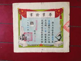 证书，毕业证书1954年带成绩单