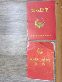 中国共产主义青年团章程   中国共青团结业证书