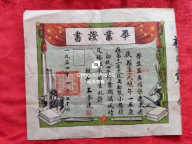 1951年辽东省复县交流岛小学毕业证