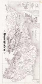 0584古地图1898 台湾-台南县管内全图 。纸本大小76.96*152.81厘米。宣纸艺术微喷复制。330元包邮