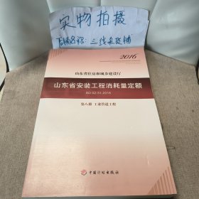 山东省安装工程消耗量定额 （SD 02-31-2016) 第八册 工业管道工程