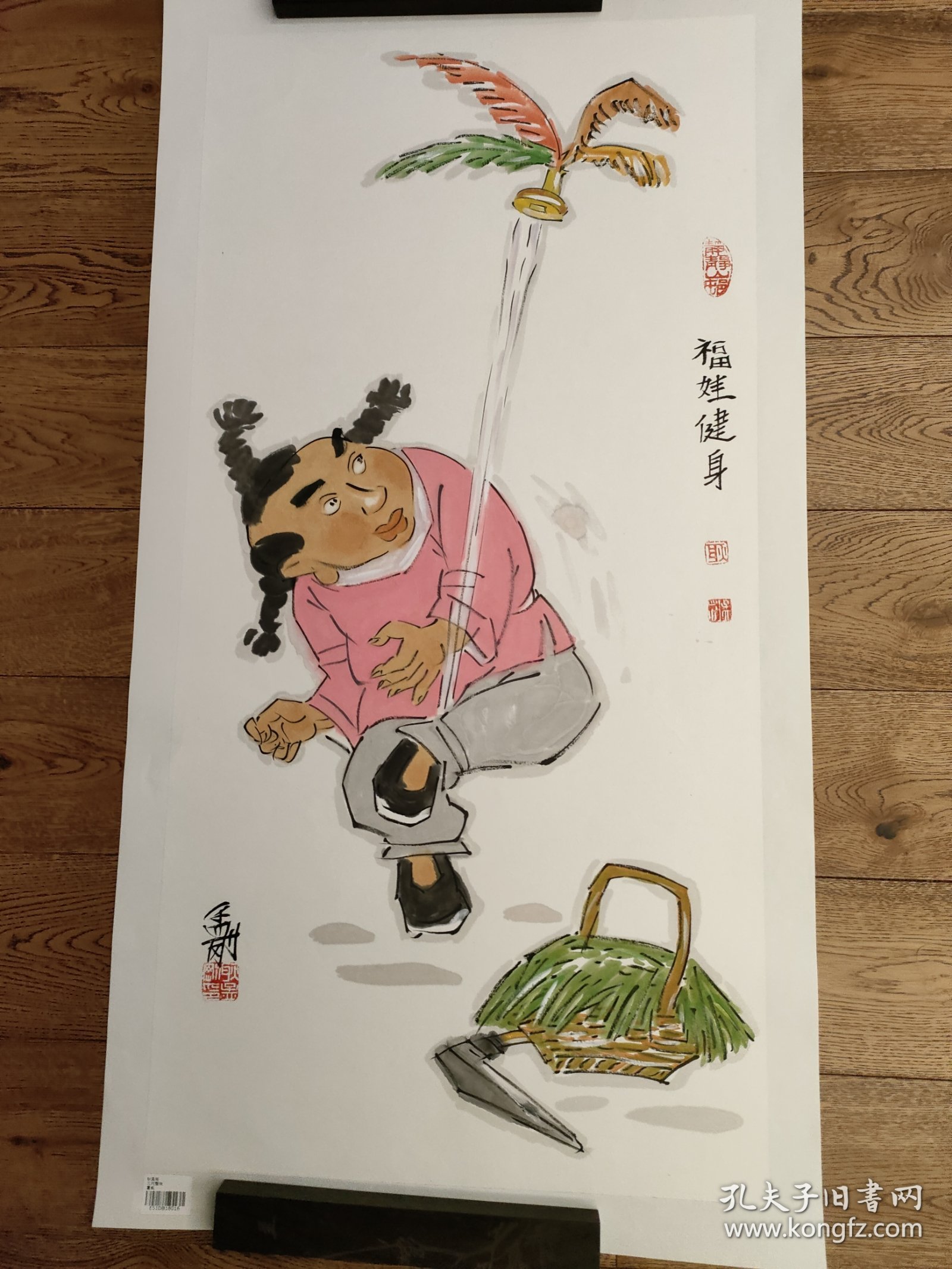 耿孟刚，1953年出生于河北石家庄。现为中国美术家协会会员，中国传统艺术鉴定评估委员会艺术家学部委员，中国当代艺术协会副主席，河北省漫画艺委会副会长，中国剑光书画院副院长兼高级院士，国家一级美术师。画芯尺寸:51x100(cm)，己托底，手绘保真。(43668#)