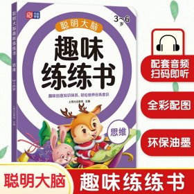 聪明大脑趣味练练书 思维 3-6岁 幼小衔接思维训练 全脑开发 益智游戏 玩转童年 从根本上提高孩子多种能力的思