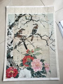 8开年画宣传画:《花鸟画》（无名）