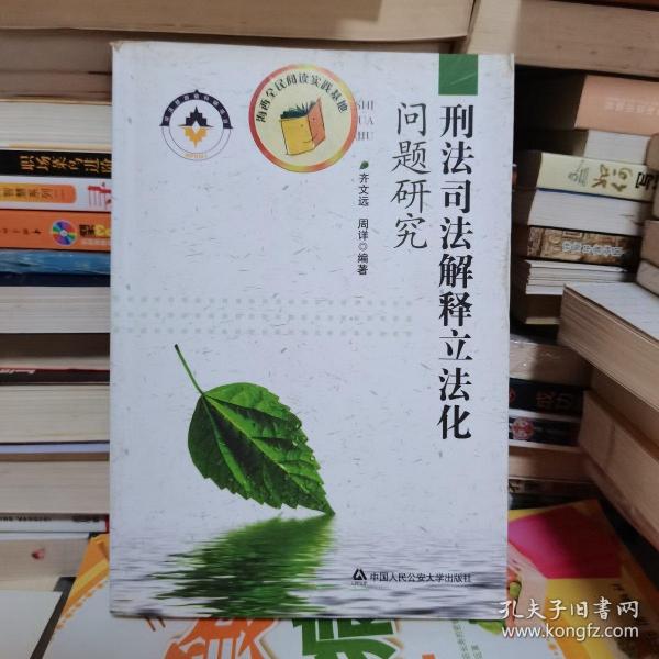 刑法司法解释立法化问题研究