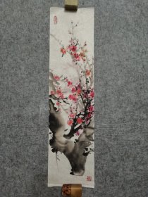旧国画软片 梅花 原稿手绘真迹 （画心软片尺寸69*17厘米）