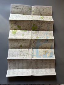 【老地图】原版 东京旅行交通图 Tourist Map of TOKYO （正面东京都会图，背面地铁图、交通网、重点地区图等，比4开大一些2）