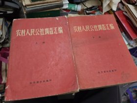 农村人民公社调查汇编 （上下）1960年印
