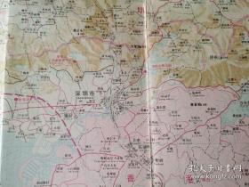 通用版最新旅游图 深圳 1983年2月修订版 对开