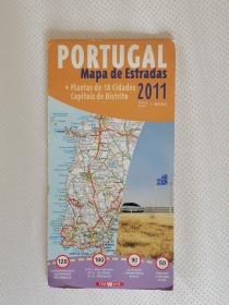 外文地图 葡萄牙公路交通图 2011