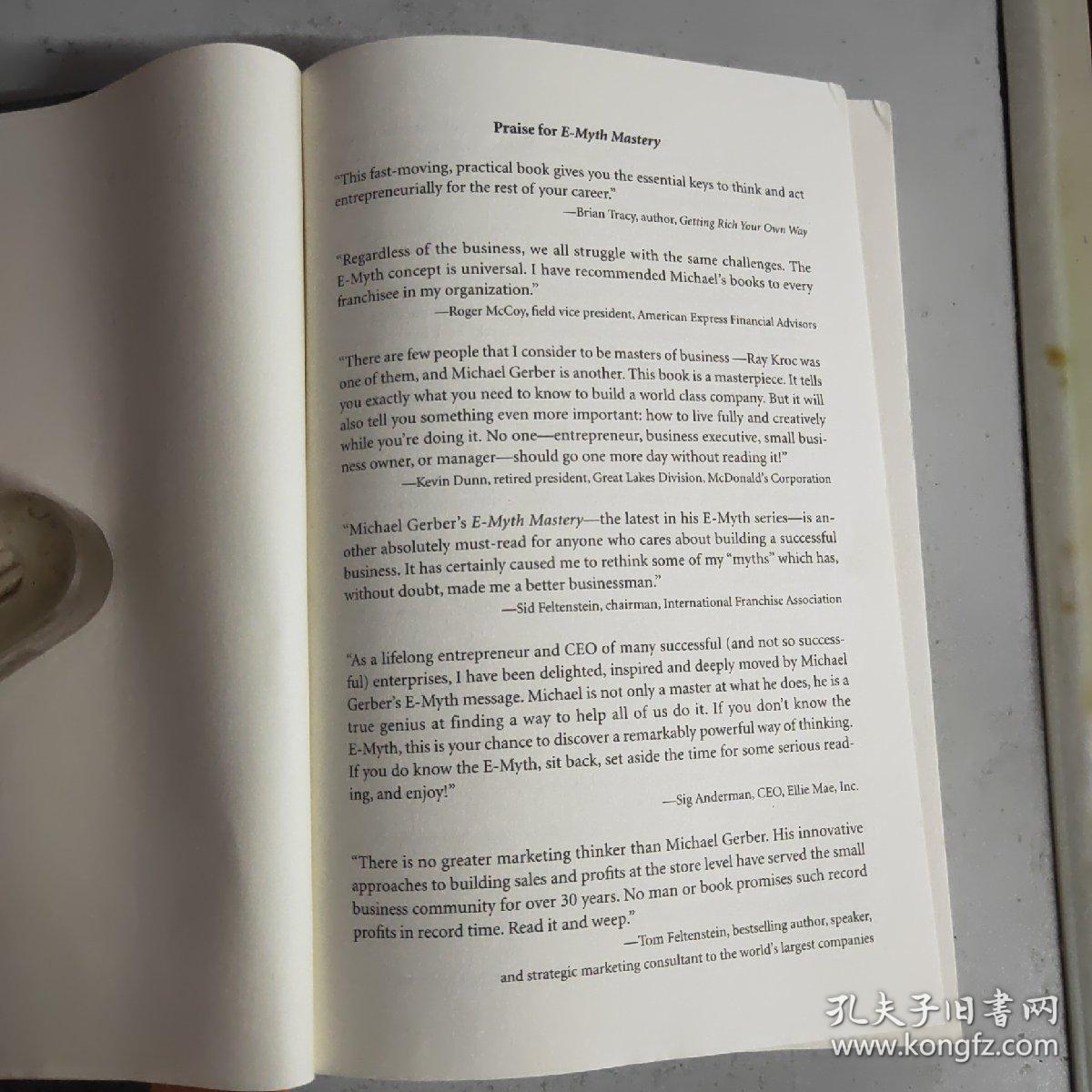 英文原版 E-Myth Mastery: The Seven Essential Disciplines for Building a World Class Company 16开精装本