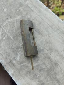 清代老铜锁，钥匙破，其余完整，可以正常开合