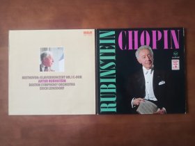 鲁宾斯坦演奏的贝多芬、肖邦钢琴作品 黑胶LP唱片双张 包邮