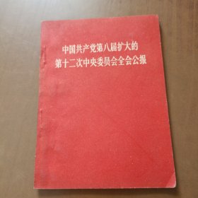 中国共产党第八届扩大的第十二次中央委员会全会公报