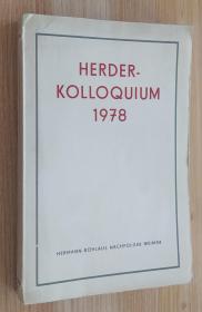 徳文书 Herder-Kolloquium (1978 : Weimar) : Referate und Diskussionsbeiträge im Auftrage der Nationalen Forschungs- und Gedenkstätten der klassichen deutschen Literatur in Weimar