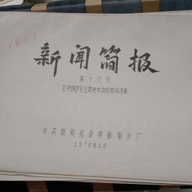 新闻简报第十八号电影台本