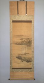 日本名家绘画：西山完瑛《淀川帆船图》（保真）