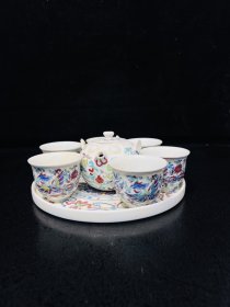 清明～成化斗彩凤纹茶具一套