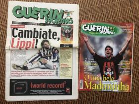 原版足球杂志 意大利体育战报2001 44期 附一份报纸