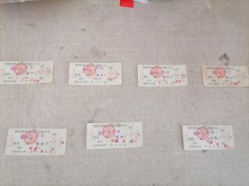 票证：蒲城——兴镇（1965年车票）7张