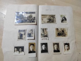 民国老照片 铜仁师高十班全体同学欢送吴校长赴筑摄影纪念民国 36年5月 及同学好友照片几张 一组 共计12张 大小不一