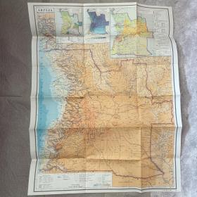 【老地图】苏制分国地形图：安哥拉（封套+地图+地名索引）