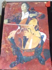 拉大提琴的男子（画工精湛，艺术品位高）