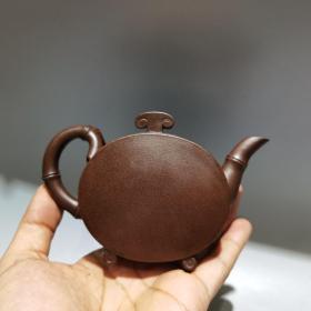 紫砂壶小品竹段壶底款范忠泉纯手工制作