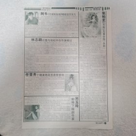 张柏芝16开彩页，林志颖阿牛任贤齐刘玉玲叶童大S小S贾静雯林心如（袋12）