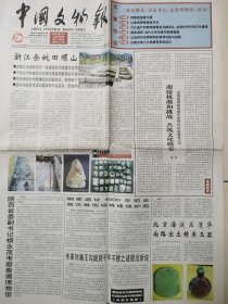 中国文物报（2004年8月6日4开8版）浙江余姚田螺山遗址初现端倪；连云港刘志洲山宋金交战遗址调查获重要发现；试谈文物的“经济价值”，5一8版遗产周刊：文化遗产与都市化、全球化时代的文化建设；中国博物馆发展史的缺环；当代大学生眼中的博物馆；打造陈列精品，全面揭示延安精神