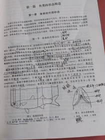 全国高等农业院校教材：鱼类学与海水鱼类养殖（第2版）书角有轻微破损、有笔记