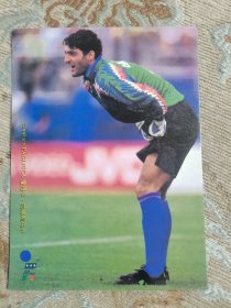 九十年代世界足球明星硬纸卡片（规格长14宽10公分），詹路卡.帕格利乌卡