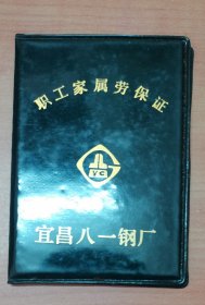 1993年宜昌八一钢厂职工家属劳保证
