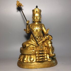 纯铜佛像，高26厘米，宽17厘米，重1880克，