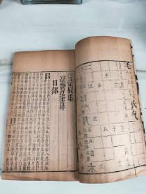 康熙木刻大开本《崇文堂重订字汇》兰牌记，存十三册，缺寅集。总体品相尚佳，以图为准。