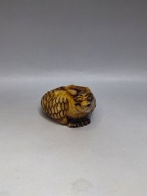 下乡收到的老物件，一块儿古玉。鹰造型。大鹏展翅寓意好。