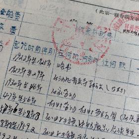 老档案:四子王旗革委会生建部72年度关于退休人员介绍信，三联单及退休人员审核表（带毛主席语录）