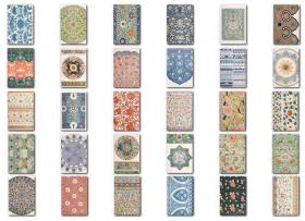 中国传统花纹  纹样 纹饰  30张 无邮资明信片 盒装