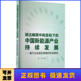 碳达峰碳中和目标下的中国新能源产业持续发展--基于企业成长视角的实证研究