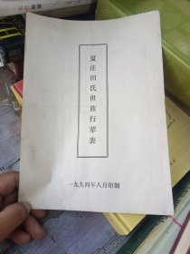 桓台夏庄田氏族行辈表