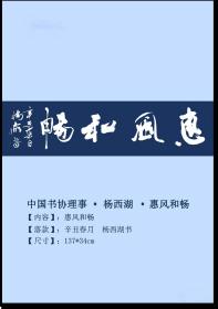 中国书协理事•西泠印社社员•杨西湖•惠风和畅