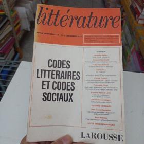 litterauture： CODES LITTERAIRES ET CODES SOCIAUX