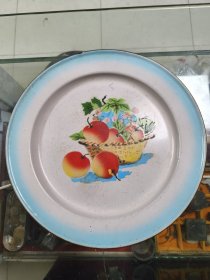 六十年代苹果搪瓷盘
