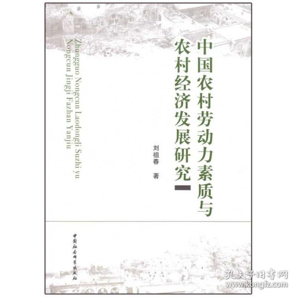 正版书中国农村劳动力素质与农村经济发展研究