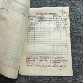 70年代 长沙经济文献资料，《长沙市征用土地补偿生产作物发款通知单》10个页子，《工程结算表》单联19个页子 双联15个页子