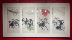 【终身保真字画】苗桂欣 68X34X4条屏展览作品！
苗桂欣，曾用名苗桂新，笔名铁痕。河北涞水县人，现居北京。曾就读于中央美术学院，中国美术家协会会员、河北大学艺术学院客座教授，书画宝库艺术顾问。