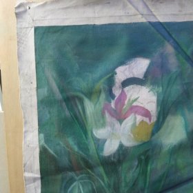 西安美院展览下架，《花卉盛开》写实风景油画作品